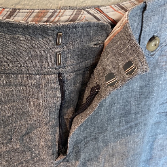 Womyn Size 2 Size M Linen Blend Bermuda Shorts - Picture 2 of 5